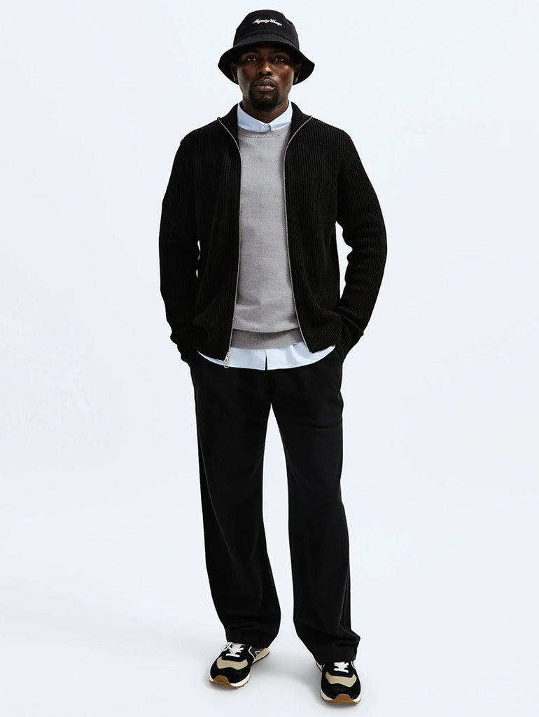 Heavyweight Merino Vinnie Track Jacket Black data-zoom-image=