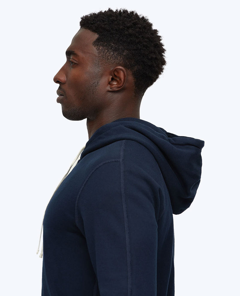 Full Zip Hoodie Midweight Terry Navy data-zoom-image=
