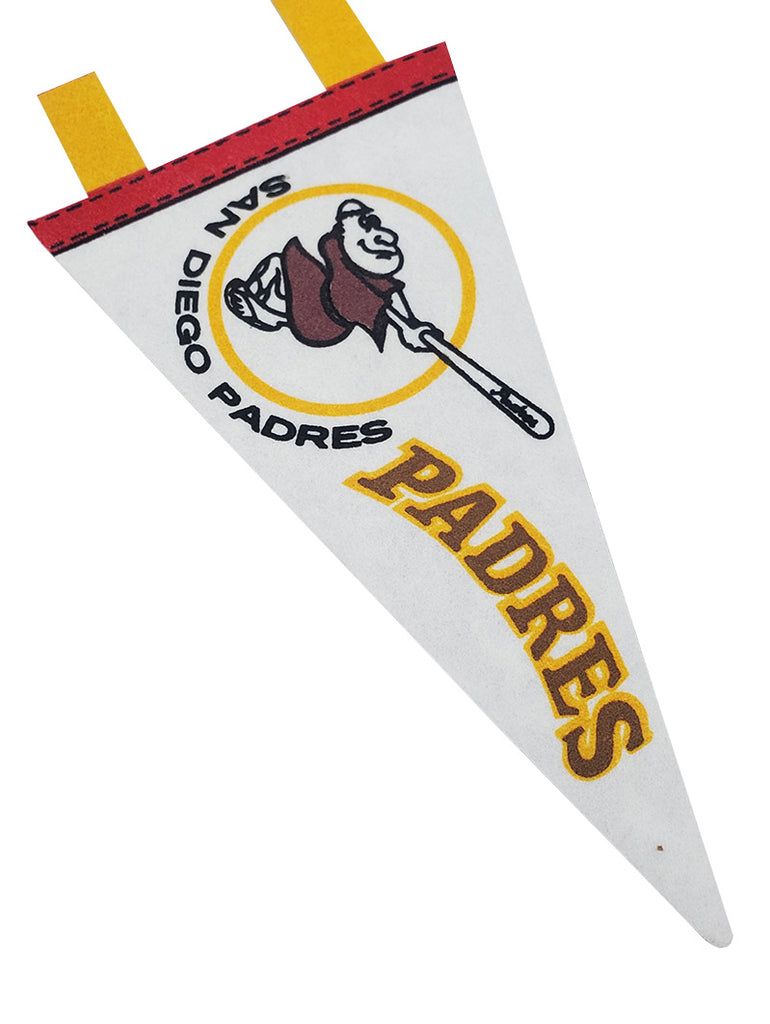 San Diego Padres Vintage MLB Mini Pennant 9"x4” Felt Banner Flag data-zoom-image=