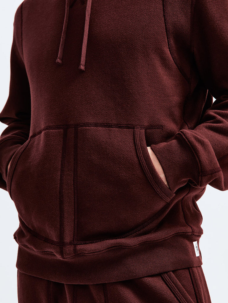 Midweight Fleece Pullover Hoodie Crimson data-zoom-image=
