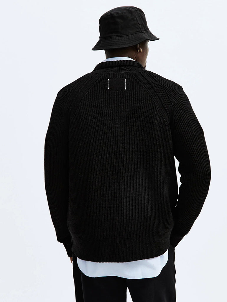 Heavyweight Merino Vinnie Track Jacket Black data-zoom-image=