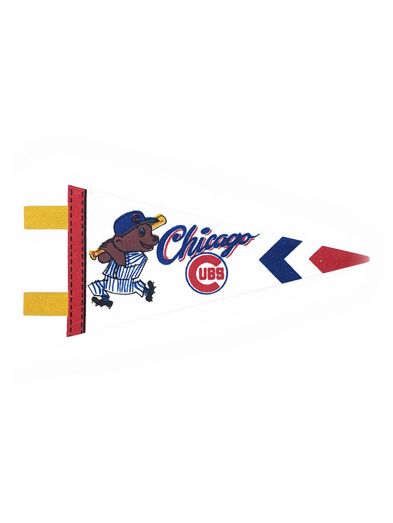 Chicago Cubs Vintage MLB Mini Pennant 9"x4” Felt Banner Flag data-zoom-image=