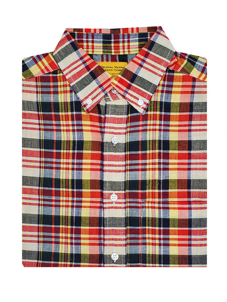 N°6 Classic Button Down Collar Short Sleeve Shirt Red