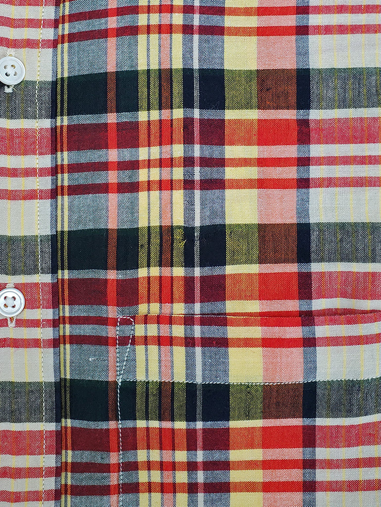 N°6 Classic Button Down Collar Short Sleeve Shirt Red data-zoom-image=