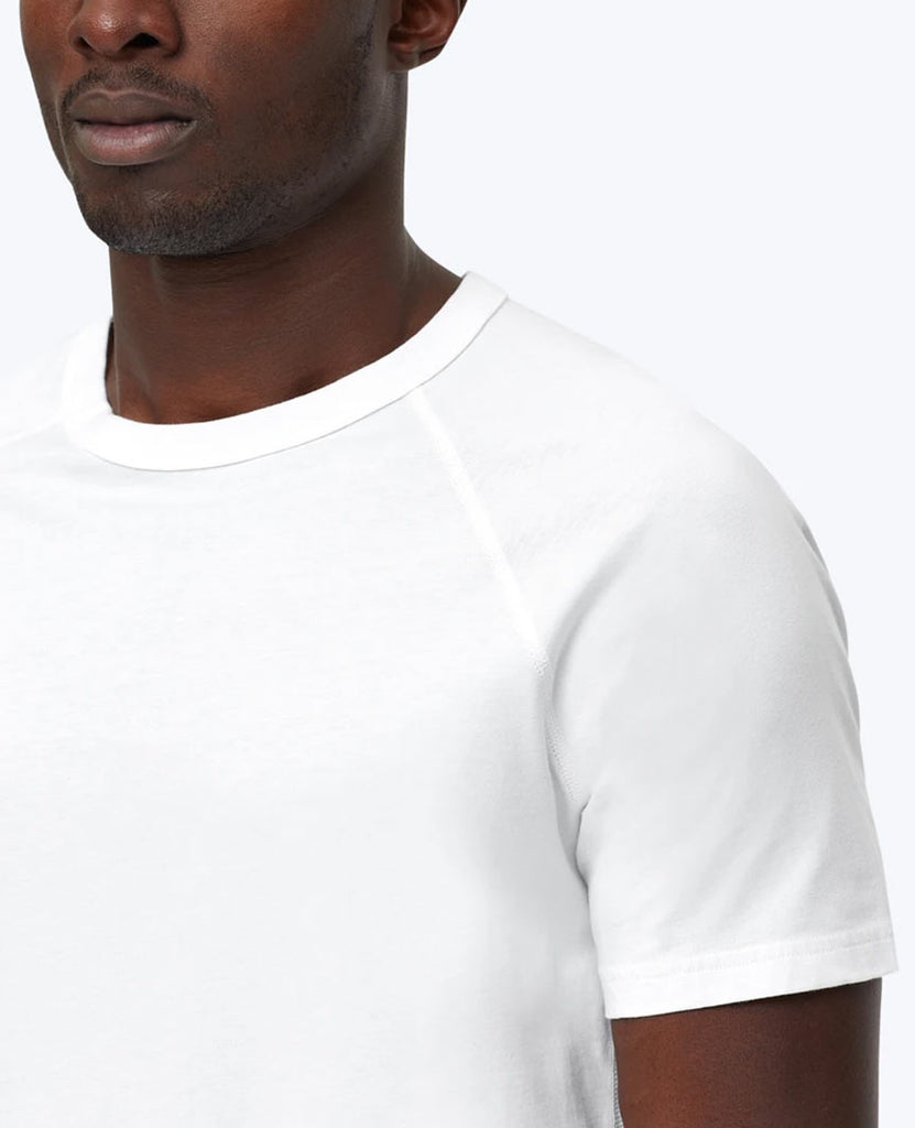 Pima Jersey Raglan T-shirt White data-zoom-image=