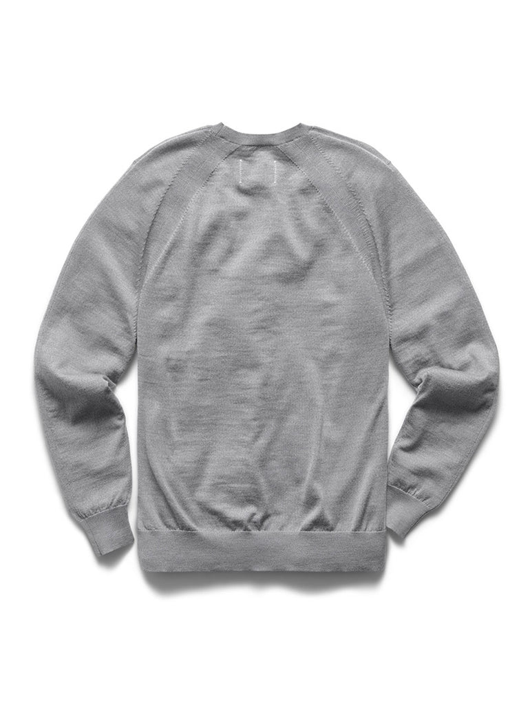 Lightweight Merino Harry Crewneck Heather Grey data-zoom-image=