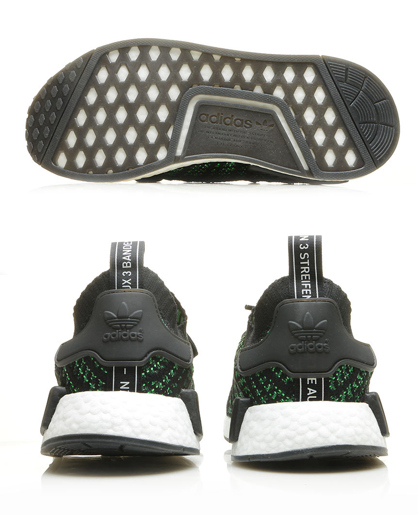 NMD_R1 STLT Primeknit Core Black / Noble Green / Bold Green data-zoom-image=
