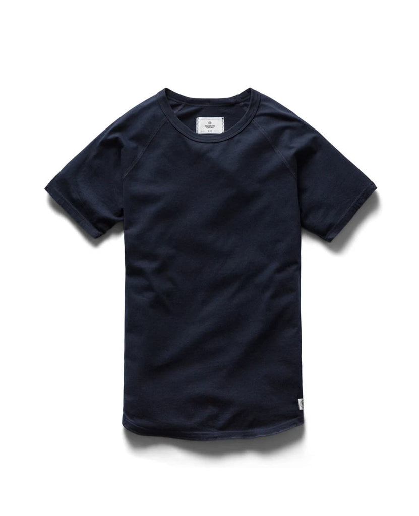 Pima Jersey Raglan T-shirt Navy data-zoom-image=