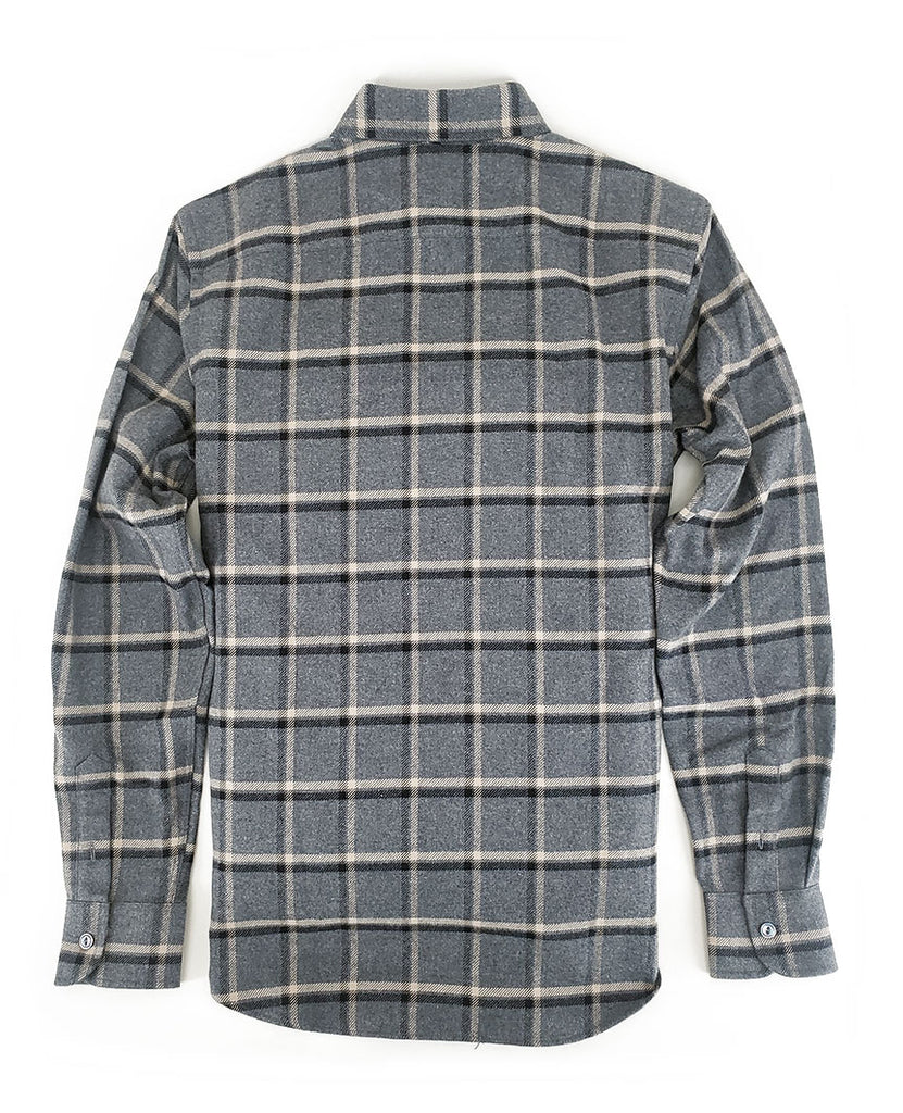 Grey Plaid Blanket Flannel Shirt data-zoom-image=