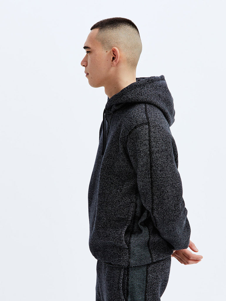 Tiger Fleece Classic Hoodie Black-White data-zoom-image=