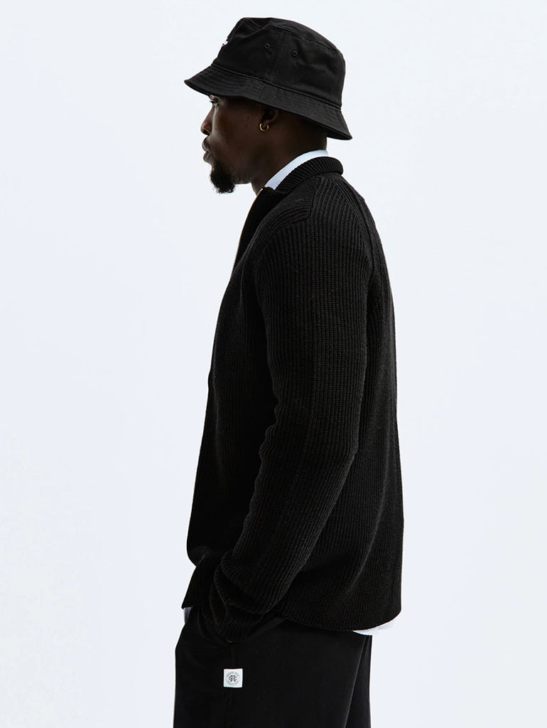 Heavyweight Merino Vinnie Track Jacket Black data-zoom-image=