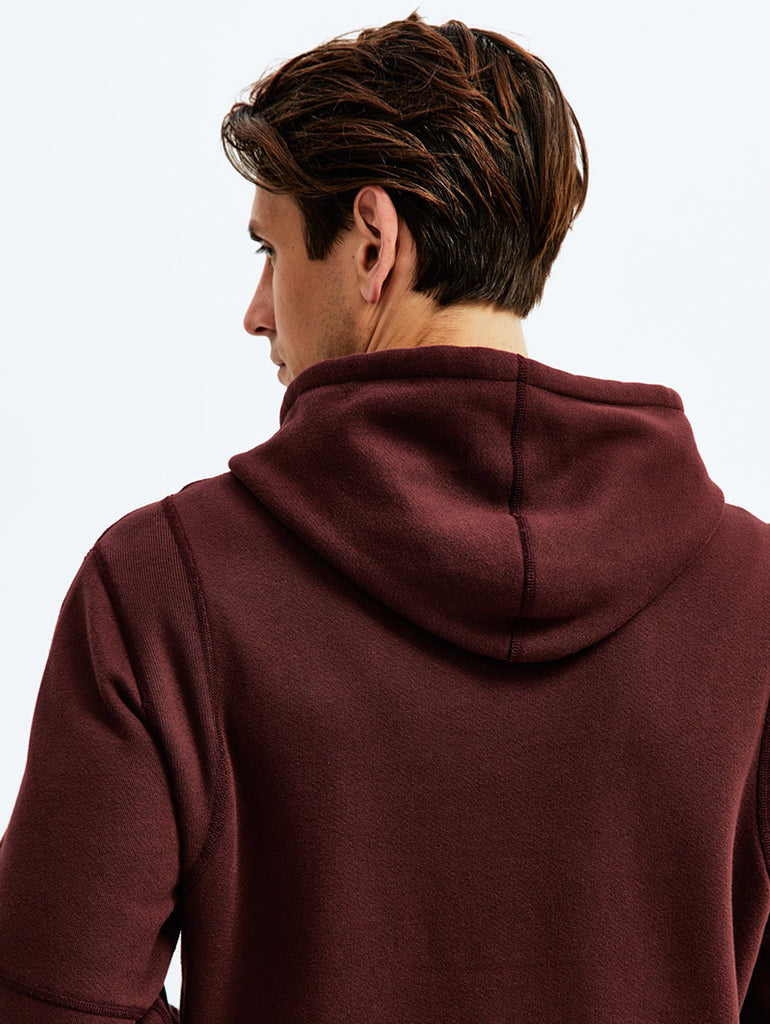 Midweight Fleece Pullover Hoodie Crimson data-zoom-image=