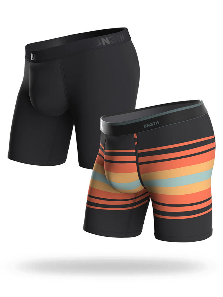 Classic Boxer Brief 2 Pack Black / Sunday Stripe data-zoom-image=