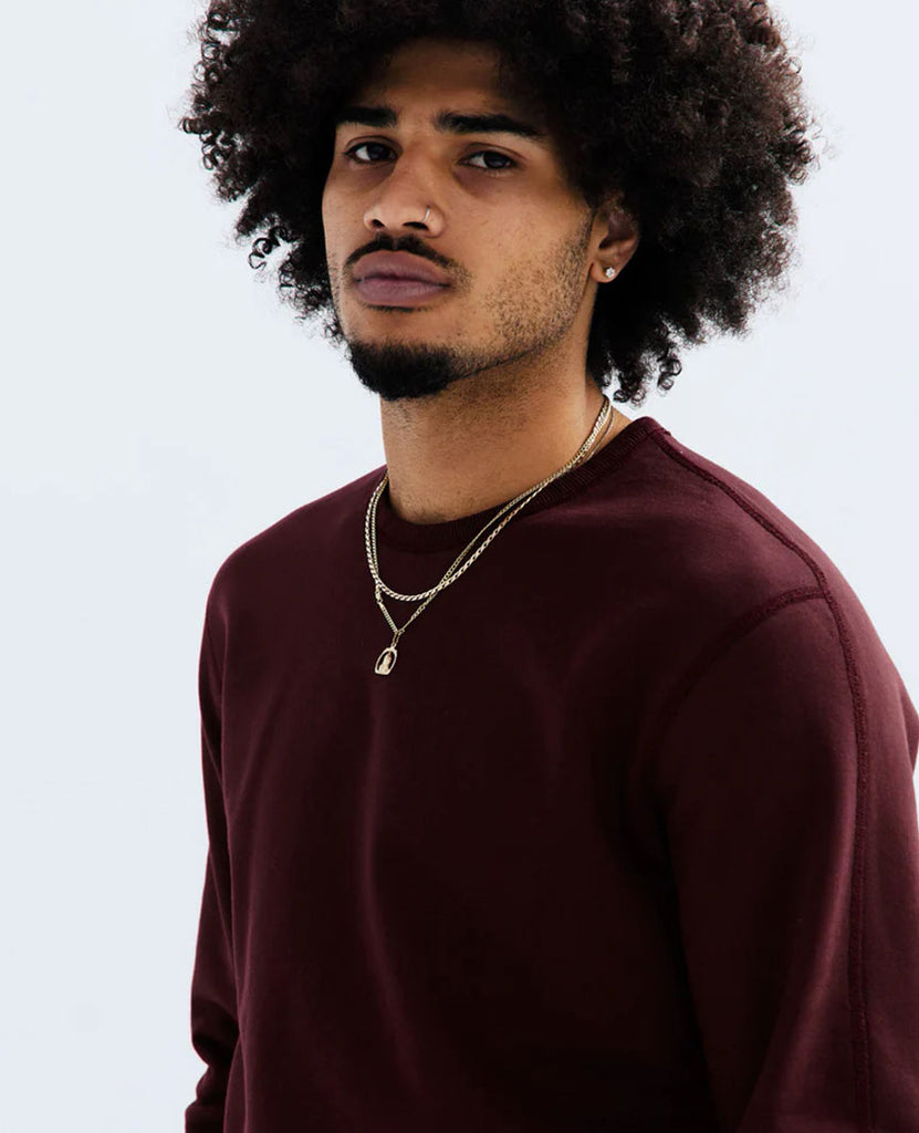 Midweight Terry Crewneck Crimson data-zoom-image=