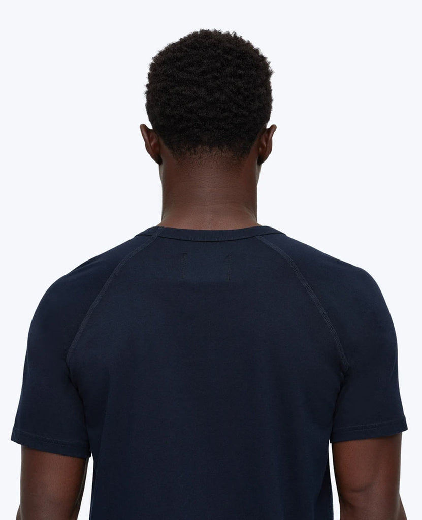 Pima Jersey Raglan T-shirt Navy data-zoom-image=