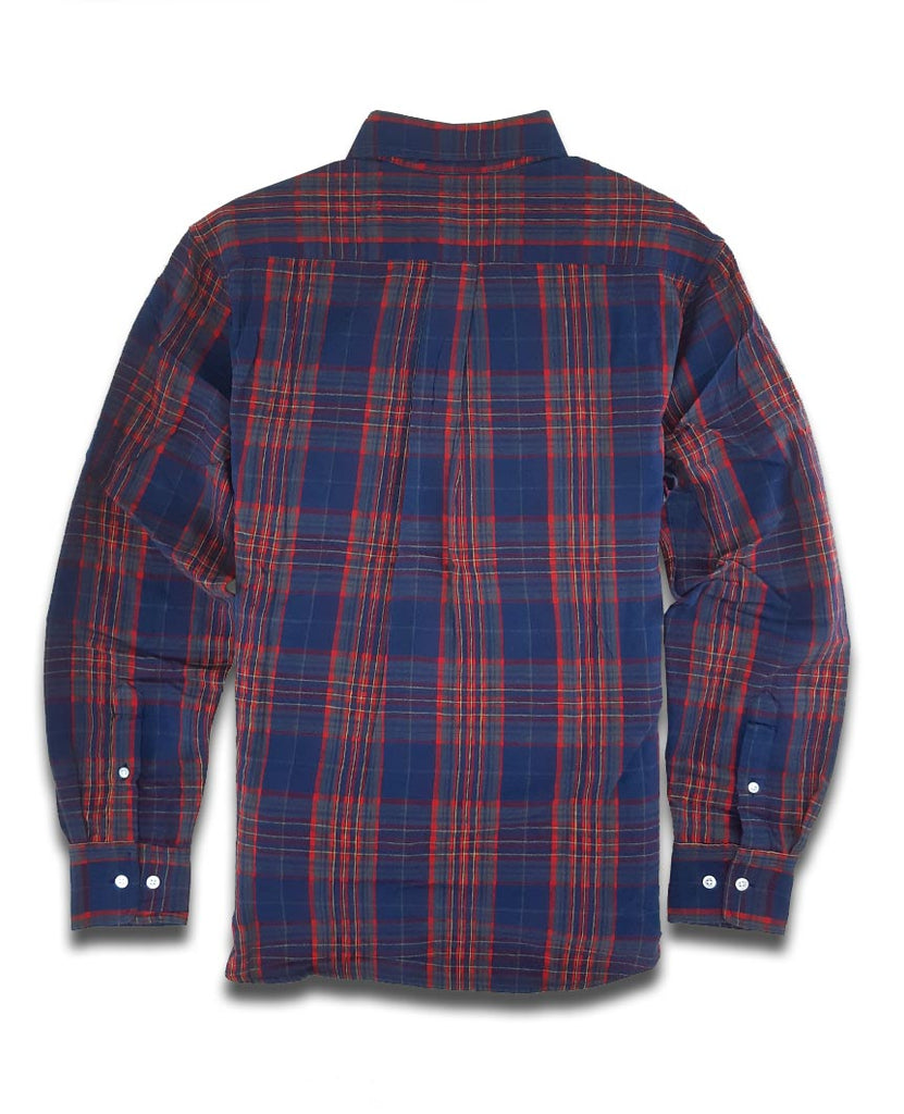 N°5 Classic Buttondown Collar LS Navy Red data-zoom-image=