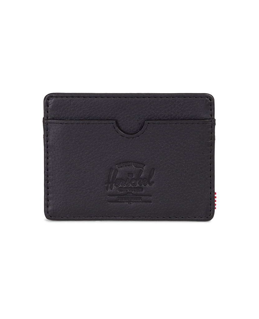 Charlie Wallet Black Pebbled Leather data-zoom-image=