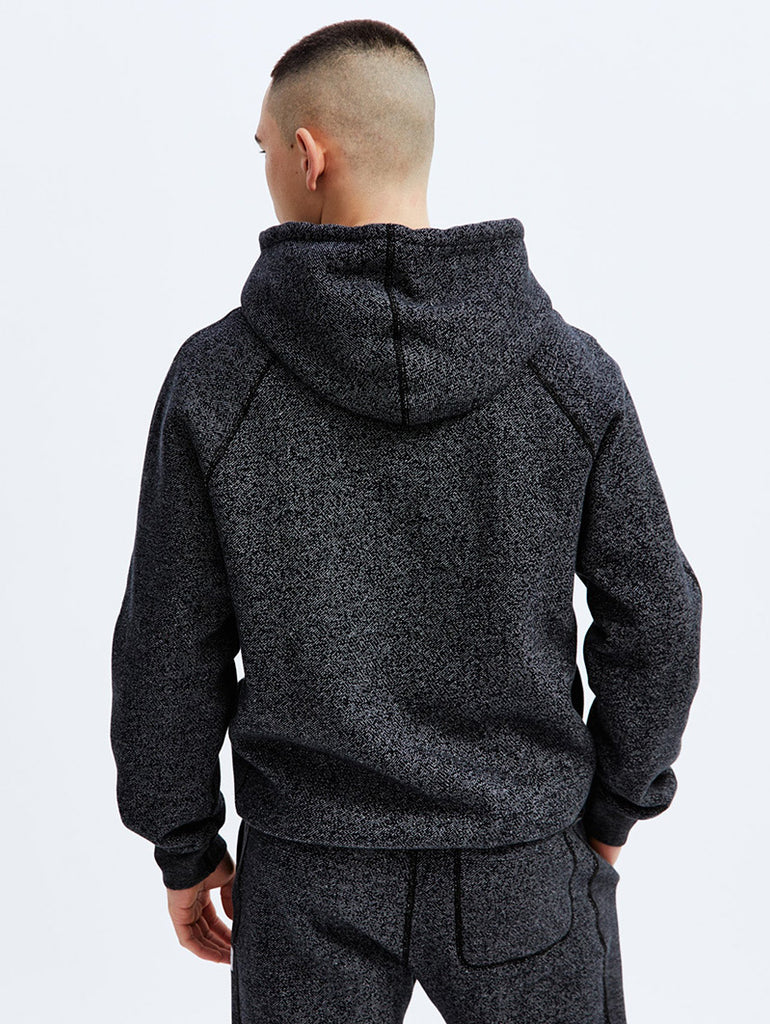 Tiger Fleece Classic Hoodie Black-White data-zoom-image=