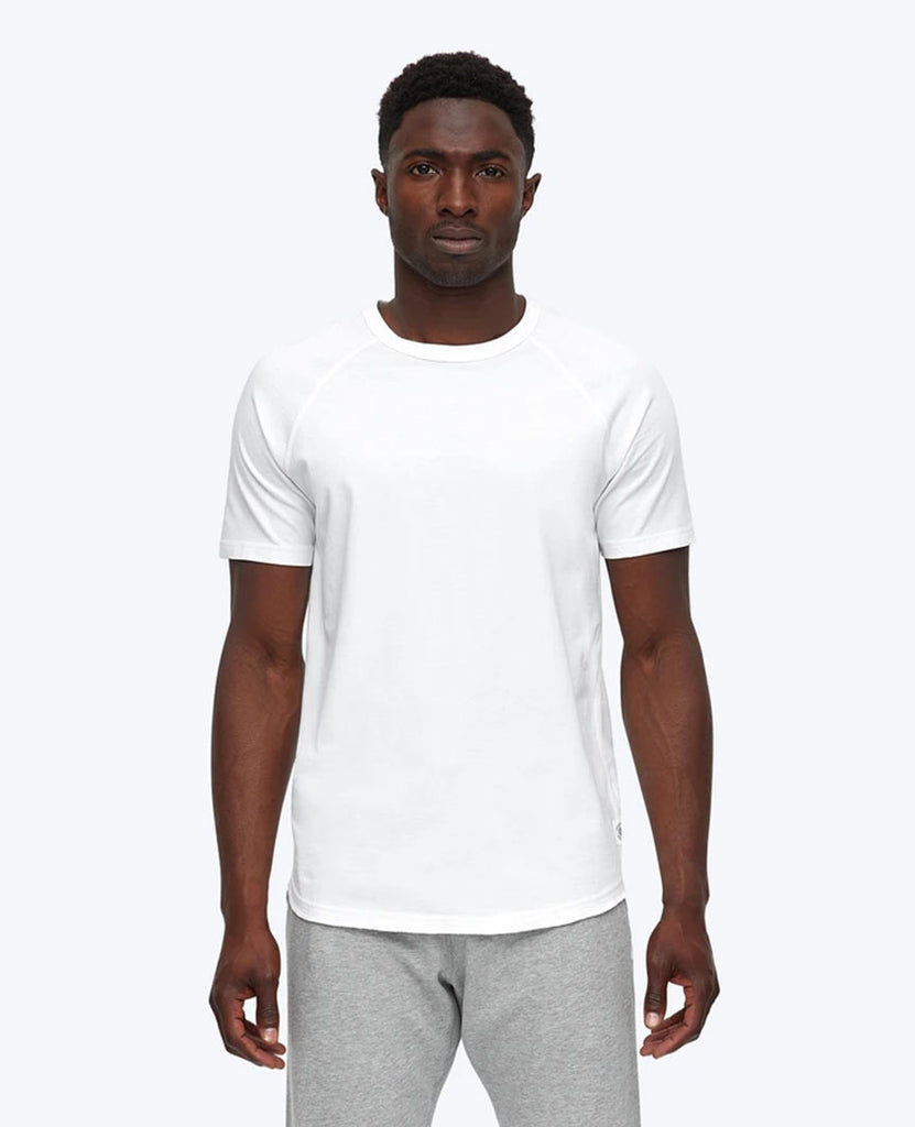 Pima Jersey Raglan T-shirt White data-zoom-image=