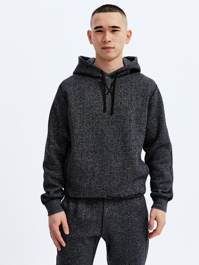 Tiger Fleece Classic Hoodie Black-White data-zoom-image=