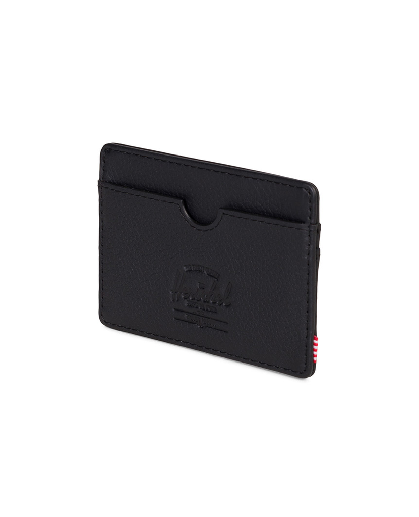 Charlie Wallet Black Pebbled Leather data-zoom-image=