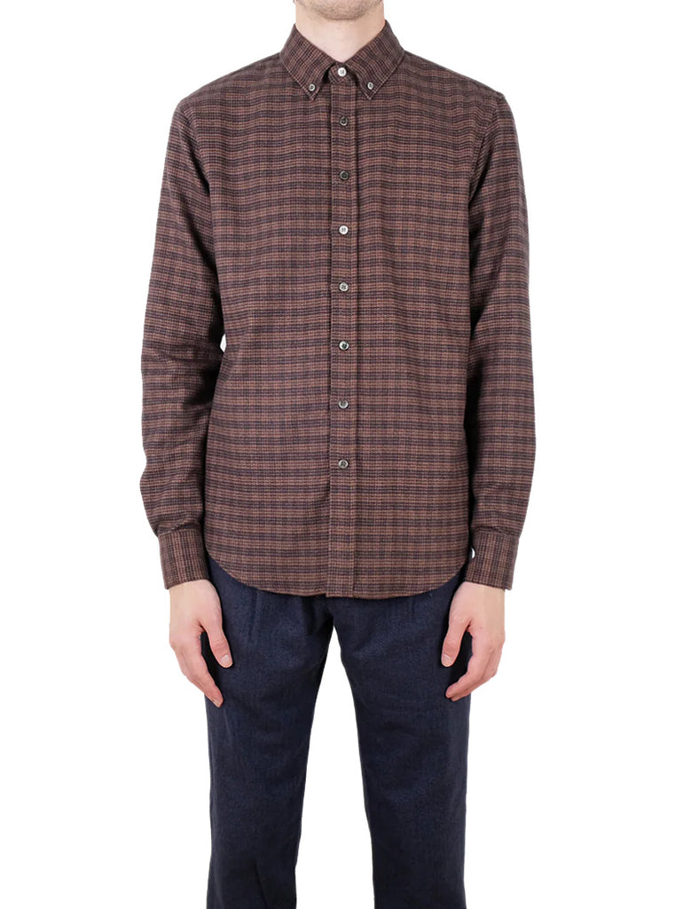 Walnut Houndstooth Flannel Shirt data-zoom-image=