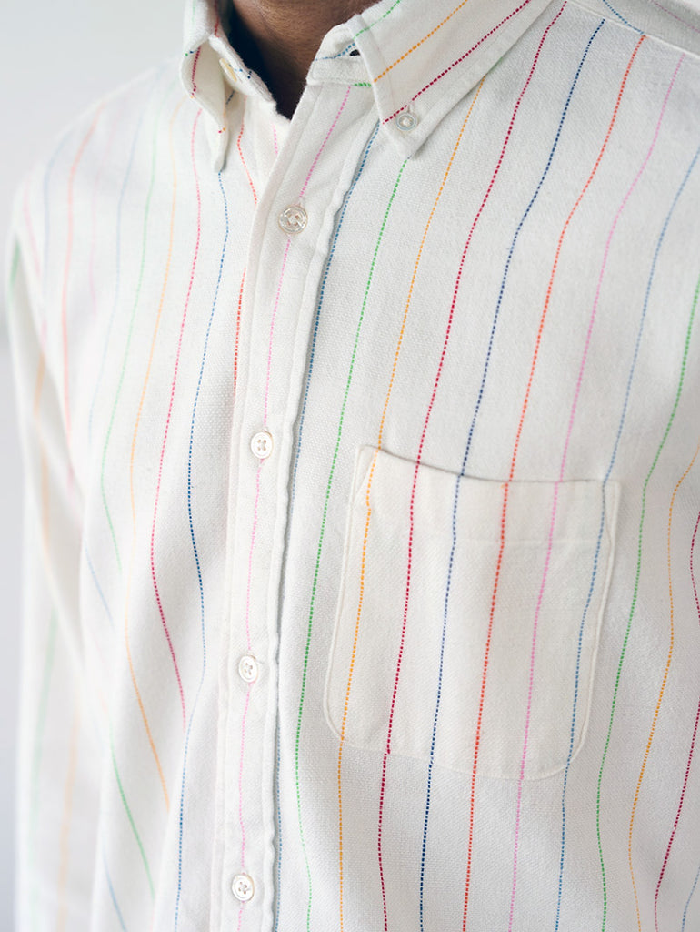 N°5 Classic Button Down Collar Long Sleeve Shirt White data-zoom-image=