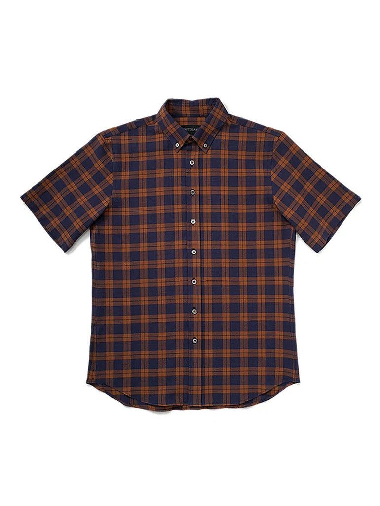 Plaid Micro Seersucker Short Sleeve Shirt data-zoom-image=