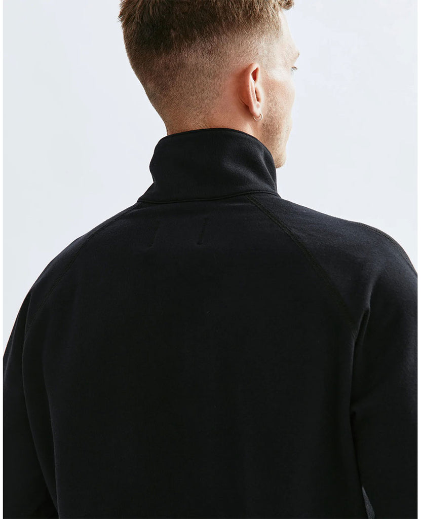 Lightweight Terry Quarter Zip Black data-zoom-image=
