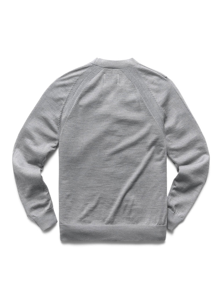 Lightweight Merino Harry Cardigan Heather Grey data-zoom-image=