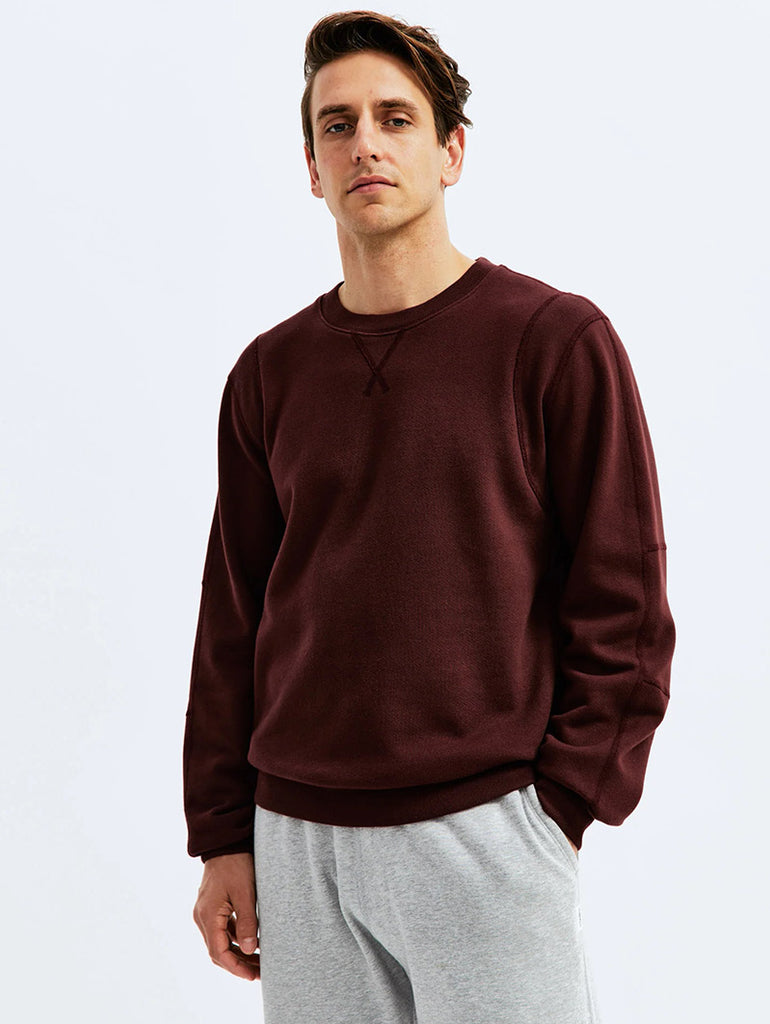 Midweight Fleece Crewneck Crimson data-zoom-image=