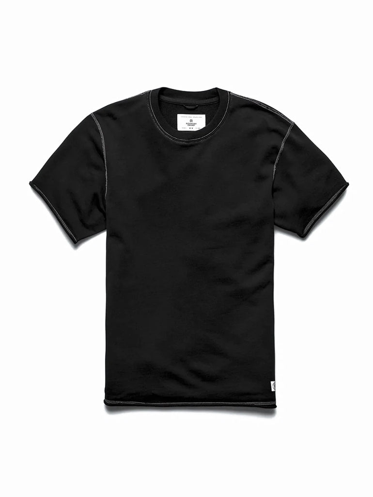 Lightweight Terry Cut-Off T-Shirt Black data-zoom-image=