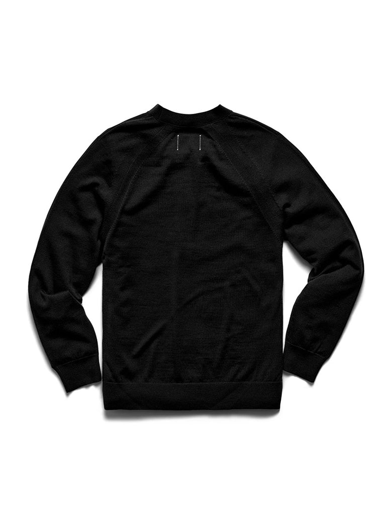 Lightweight Merino Harry Cardigan Black data-zoom-image=