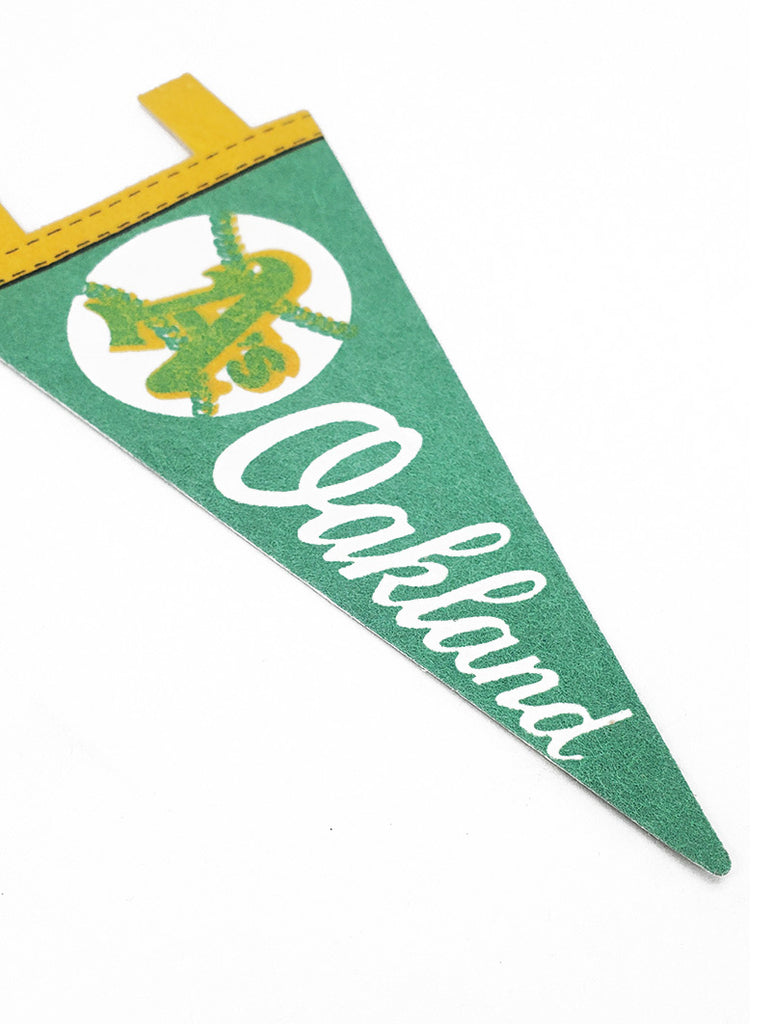Oakland Athletics Vintage MLB Mini Pennant 9"x4” Felt Banner Flag data-zoom-image=