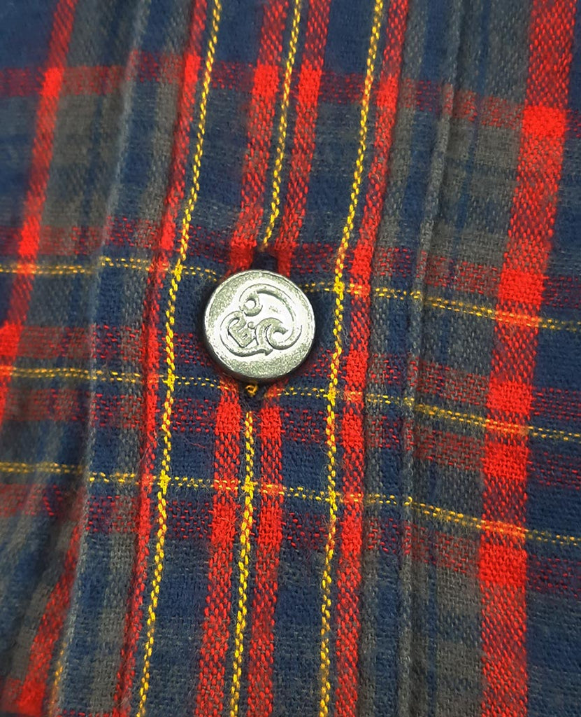 N°5 Classic Buttondown Collar LS Navy Red data-zoom-image=