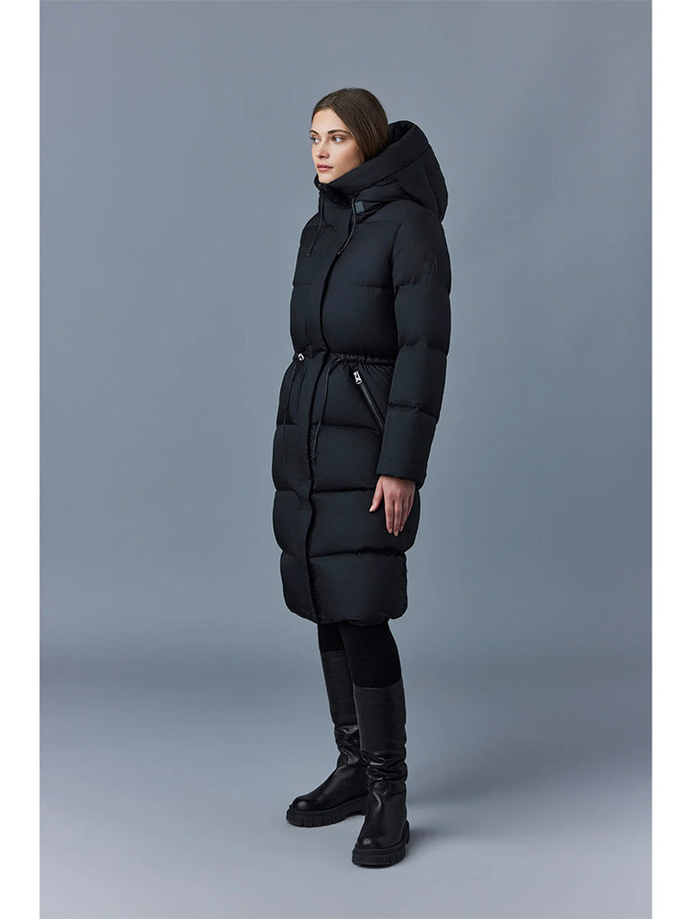 ISHANI Foil Shield Long Down with Hood Black data-zoom-image=