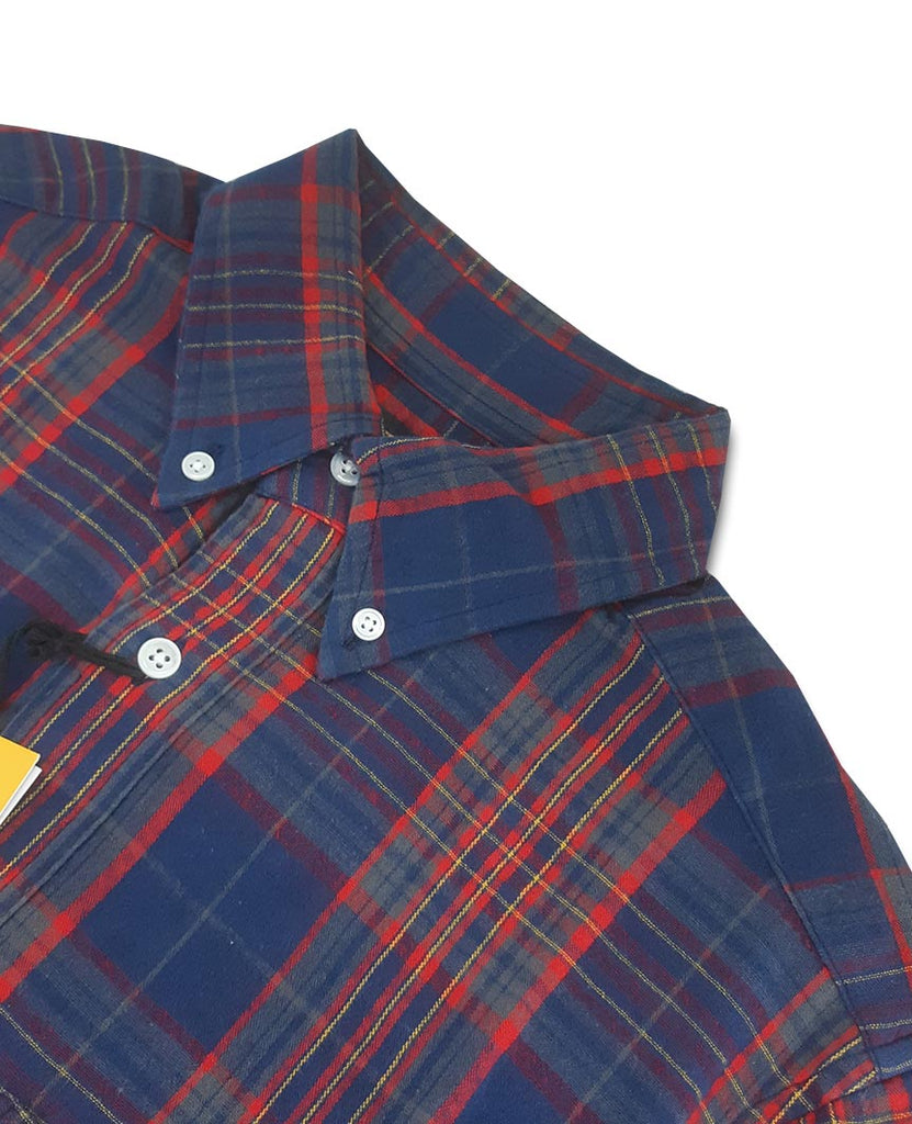 N°5 Classic Buttondown Collar LS Navy Red data-zoom-image=
