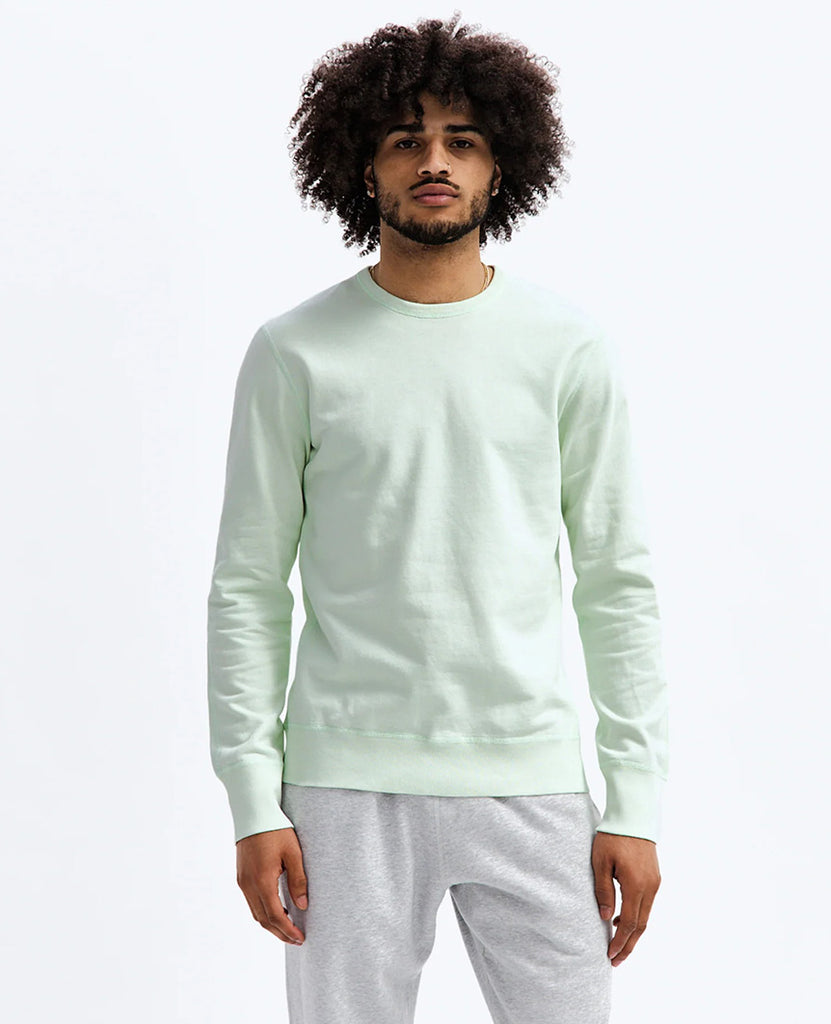 Lightweight Terry Crewneck Aloe data-zoom-image=
