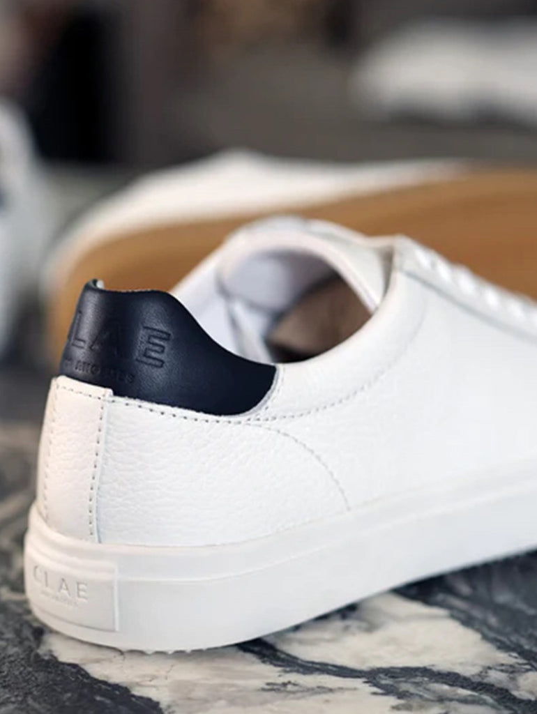 Bradley Venice White Leather Navy data-zoom-image=