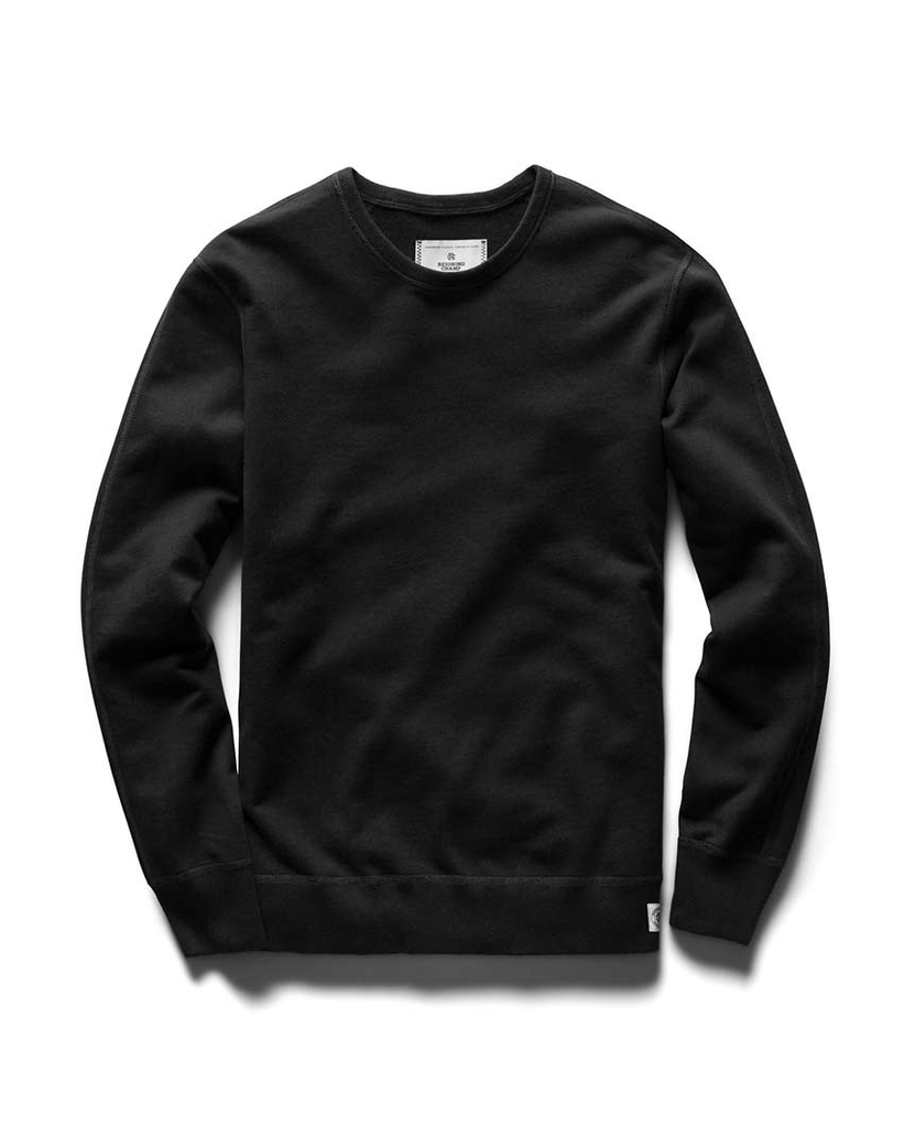 Crewneck Midweight Terry Black data-zoom-image=