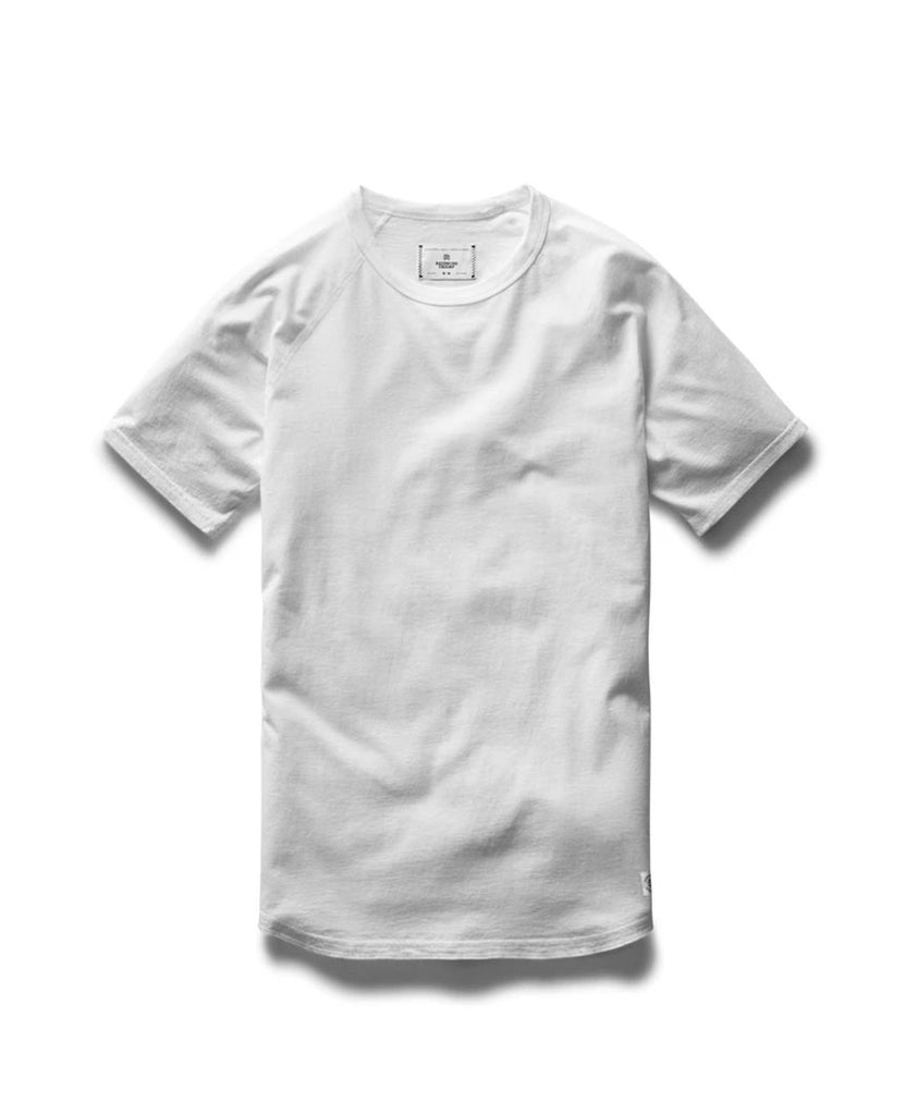 Pima Jersey Raglan T-shirt White data-zoom-image=