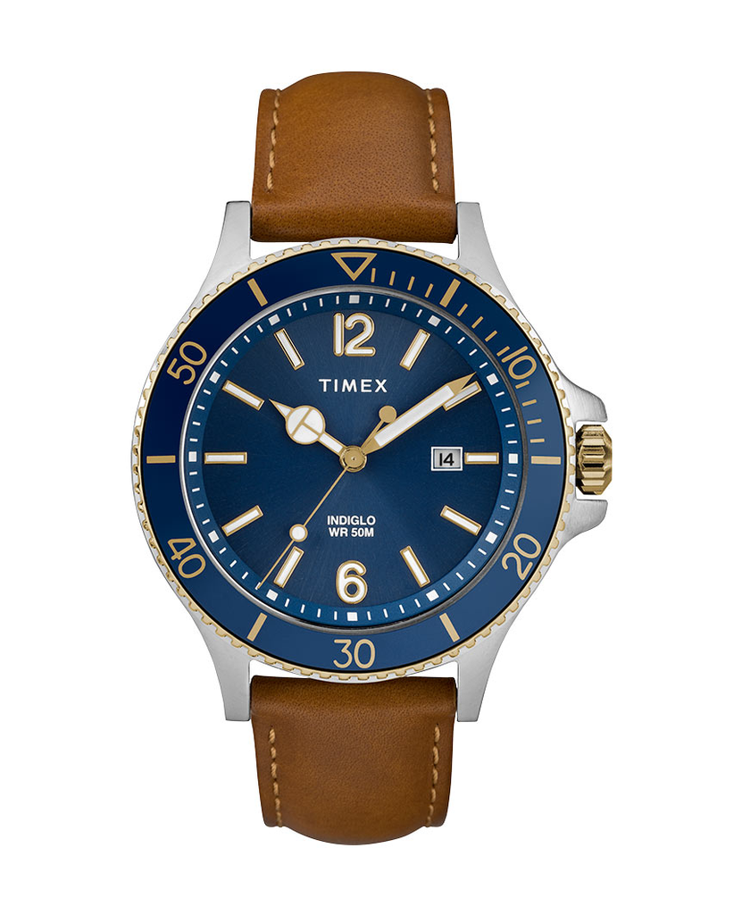 Harborside 42mm Leather Strap Watch data-zoom-image=