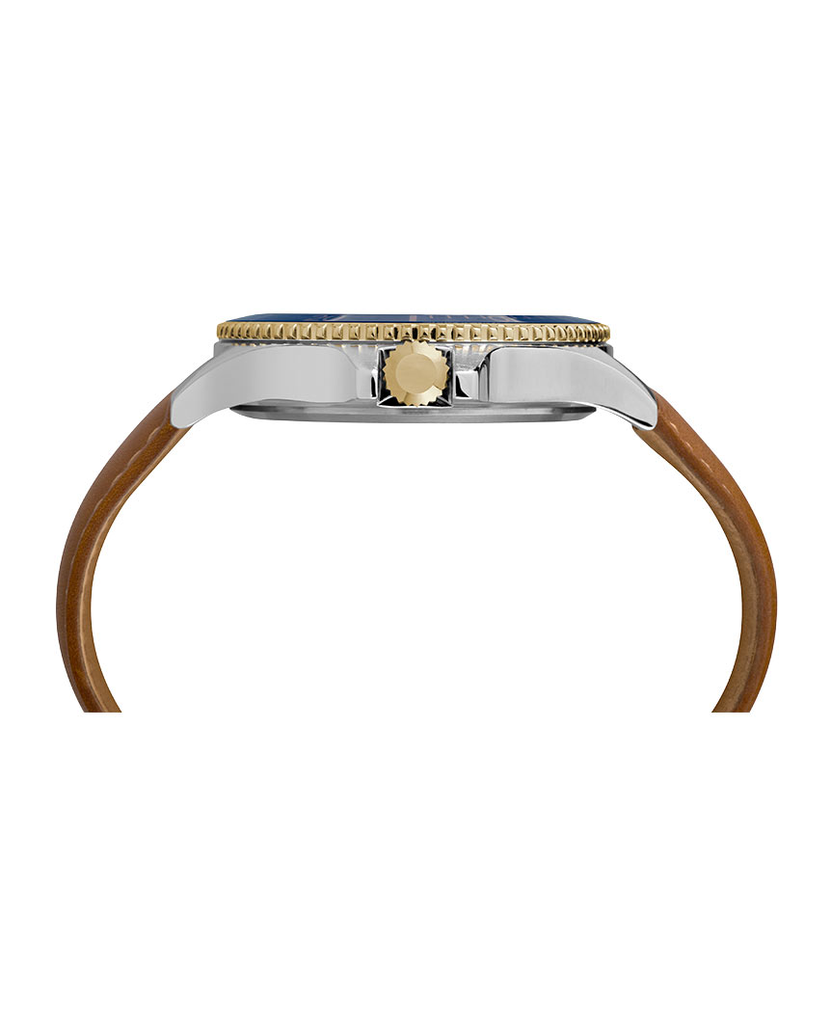 Harborside 42mm Leather Strap Watch data-zoom-image=