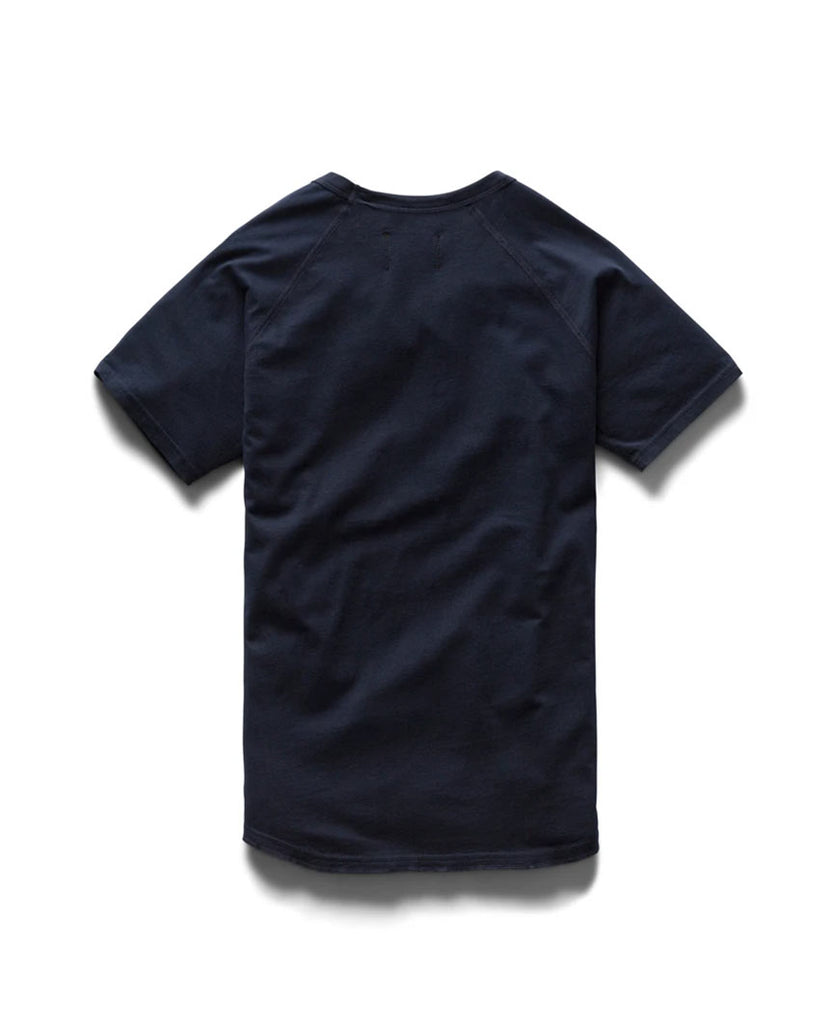 Pima Jersey Raglan T-shirt Navy data-zoom-image=