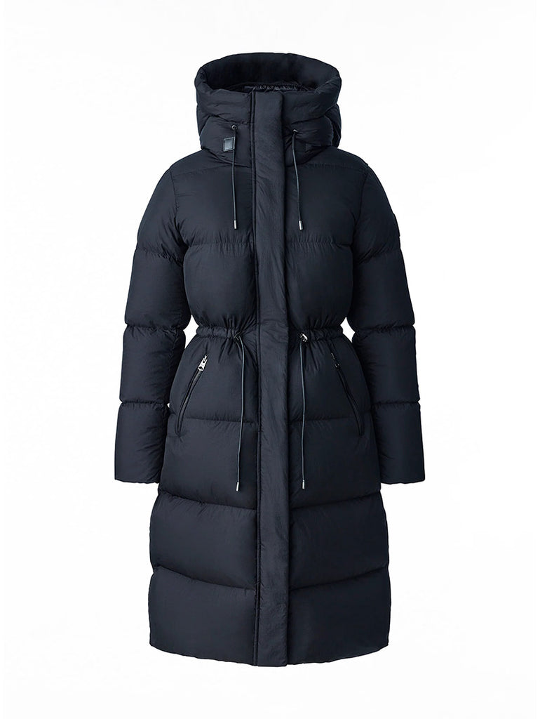 ISHANI Foil Shield Long Down with Hood Black data-zoom-image=
