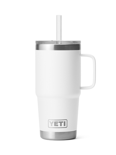 Rambler® 739 ML Straw Mug with Straw Lid White