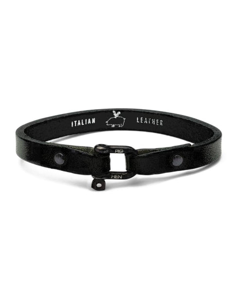 Vicious Vik Leather Black Bracelet