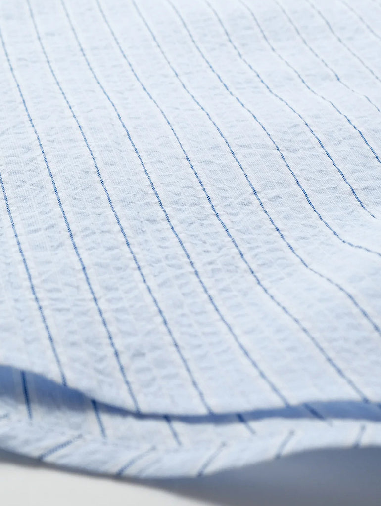 Cloud Stripe Seersucker S/S Shirt data-zoom-image=