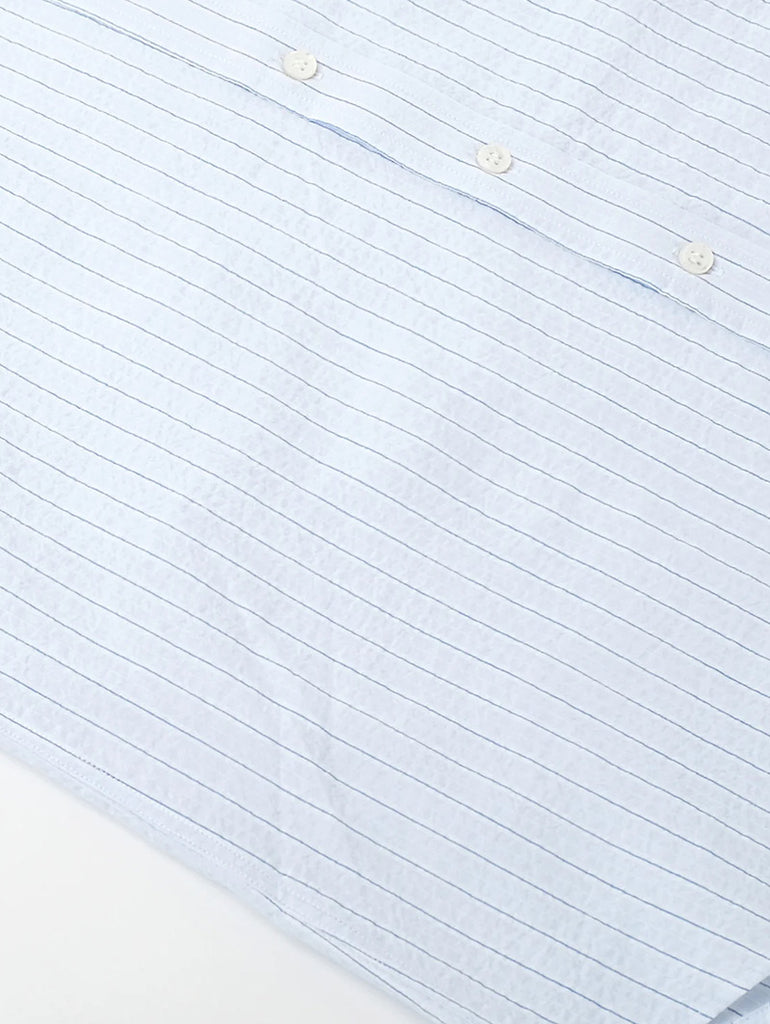 Cloud Stripe Seersucker S/S Shirt data-zoom-image=