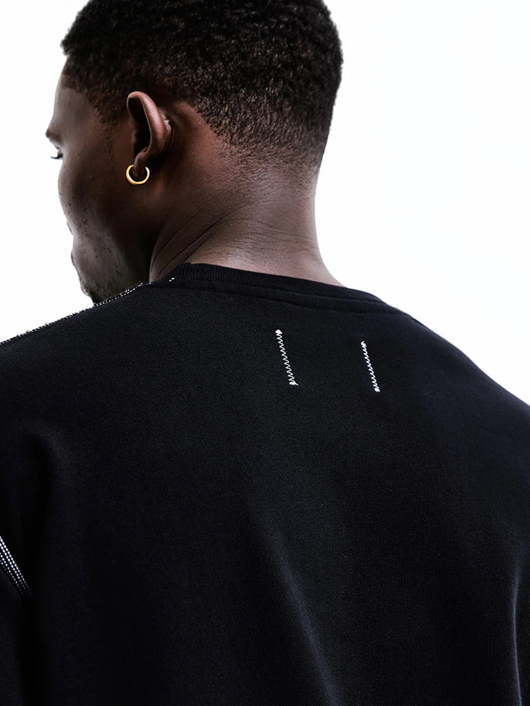 Lightweight Terry Cut-Off T-Shirt Black data-zoom-image=